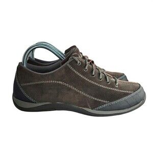 LL Bean Women Beansport Shoes Brown Suede Lace Up Casual Size 7.5